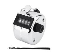 Tally Counter, 4 Digit Display Metal Mechanical Clicker Lap Counter with Lanyard Metal Hand Tally Counters Clicker for Counting,Golf Scoring, Sport Stadium Coach Referees School Event