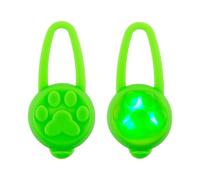 talNite 2Pcs LED Dog Collar Light Dog Safety Collar Silicone Clip-On Flashing Light Waterproof Glow Battery Powered 3 Modes Dog Lights for Visibility in Dark, Running, Night Walking Camping (Green)