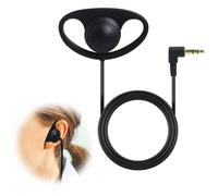 talNite 3.5mm Single Earbud Stereo-to-Mono Wired Earhook Earphone for Simultaneous Interpretation, Conference System, and Tour Guide, Comfortable Adjustable Ear Hook Design Gold-Plated Plug