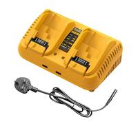 TALOEYH - Battery Charger Replacement Compatible with De-wa-lt 12V/20V Battery, 2-Ports Fast Charger Compatible with De-wa-lt DCB Series Lithium Battery DCB102 DCB124 DCB203 DCB206 DCB606 DCB609