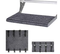 TALOEYH - Motorhome Step Doormat Non-Slip Adjustable Carpet Floor Mats for Step with Buckle Closure Camping Steps Mat, Motorhome Accessories, Grey (1)