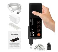 TALOEYH - Professional Diamond Detector, Portable Electronic Diamond Tester Pen for Diamond, Sapphire, Ruby, Crystal, Agate, Jade, Gems Multi Gemstone Precious Stones Hardness Test Tool (Black)