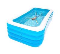 Talogca Giant Rectangular Inflatable Garden Pool - 3.18m x 1.8m x 0.75m Ages and Unisex Fun