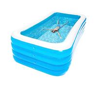 Talogca Giant Rectangular Inflatable Garden Pool, Blue, 3.18 M x 1.8 M x 0.75 M, All Ages, Unisex-Kids