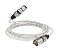 talomen XLR 3 m - Balanced Audio Cable 3-Pin Male-Female for Microphone, Mixer & Audio Interface - Professional Studio & Stage Microphone Lead for Recording, Podcast & Live Sound