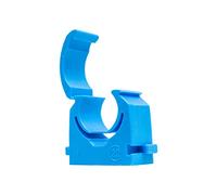 Talon - 19-21mm Single Hinged Pipe Clip x100 - Blue - 360° Fixing for Pipework - UV Stabilized - Up to 85°C - Safe for Use On Plumbing, Gas and Air Conditioning Pipe