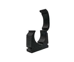 Talon - 28mm Single Hinged Pipe Clip x 100 - Black - 360° Fixing for Pipework - Temperatures Up to 85°C (185°F) - Safe for Use On Plumbing, Gas and Air Conditioning Pipe - UV Stabilized