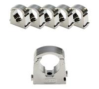 Talon Hinged Pipe Clips - Secure Pipe Fixing Brackets for 15mm Pipes | Snap-Fit Hinged Clip Design | Easy Screw Fixing Base | Strong Grip & Durable Build | Project DIY (5 Pack, Chrome 15mm)