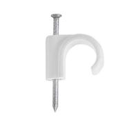 Talon - Nail-in Pipe Clip, 15mm - Premium Grade Polypropylene - Pack of 100 - Manufactured from High Density Polyethylene - for Plumbing, Gas Pipes, Hot or Cold Water Pipe - White