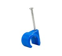 Talon - Nail-in Pipe Clip, 15mm - Premium Grade Polypropylene - Pack of 20 - for Home Improvement, Plumbing, Gas Pipes, Cold Water Pipe - Blue