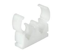 Talon Pipe Clips for 15mm and 22mm Copper or Plastic (10, 15mm Double Pipe) - White