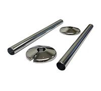 Talon - Radsnap - 2x Radiator Pipe Cover & 2x Collars - Chrome | 2 Pack , Central Heating , For 15mm Radiator Copper Pipes , Easy Installation
