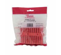 Talon Red 5-5.5mm Wall Plugs Plastic Screw Fixing Plugs Euro Slot X100 Pack P2Es