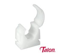 Talon - Single Hinged Clip - White - Ts15 (Size 15mm - 100 Pieces)