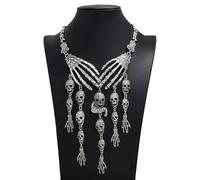 Talon Skeleton Halloween Claw Gothic Skull Head Prop Grisly Necklace Gift