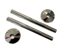 Talon Snappit Compatible Radiator Pipe Cover Kit and Colar,15mm x 200mm ACSNC/K2, ACSNB/K2, ACSNW/K2, ACSNA/K2, Hanicks (Chrome)