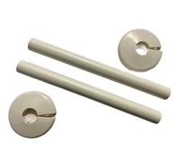 Talon Snappit Compatible Radiator Pipe Cover Kit and Colar,15mm x 200mm ACSNC/K2, ACSNB/K2, ACSNW/K2, ACSNA/K2, Hanicks (White)