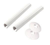 Talon Snappit Radiator Pipe Covers 15mm - White Snap-On Pipe Cover and Collar Covers for Radiator Pipes - Decorative Pipe Covers for Heating Pipework - 2 Pack