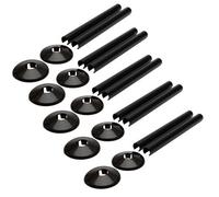 Talon Snappit Radiator Pipe Covers & Collars 200mm Black Acsnb/k2 X5