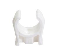 Talon White Plastic Snap Lid Clip (Dia)15mm, Pack Of 10