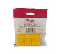 Talon Yellow 5mm Wall Plugs Plastic Screw Fixing Plugs Euro Slot X100 Pack P1Es