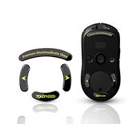 TALONGAMES Curved Edges Ultra Strong Glass Mouse Skates Feet Compatible with Logitech G PRO Wireless Gaming Mouse Feet Replacement,Super Smooth Glide Fast and Durable Sole (Black)