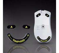 TALONGAMES Glass Mouse Feet Skates Compatible with Razer Deathadder V3 Pro Gaming Mouse Feet Replacement, Curved Edges, Ultra Strong Glass, Super Smooth Fast-Glide Sole, Durable