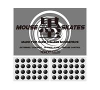 TALONGAMES UHMW-PE 48 Dot Mouse Skates Universal for Hard Mousepads, 6mm, High Durability, Lasting Performance, Low Noise, Curved Edge, Speed & Control (墨 Series, Black)