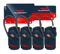 Talonport Keyless Luggage Locks TSA Approved, No Combination Needed, Lifetime Card Keys, Durable Metal Suitcase Lock for Travel Essentials & Checked Bags (Blue), Blue, 4 Pack, Keyless TSA Appproved