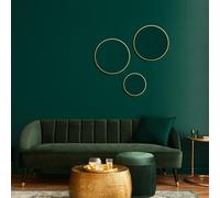 Talos Picasso Gold Mirror Diameter 40 cm Aluminium Frame, Round Bathroom Mirror for Stylish Ambience - Elegant Wall Mirror that combines Functionality and Design