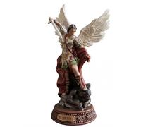 TALPGOD 12 Inch St Michael The Archangel Statue Painted in Full Color,Catholic San Miguel Arcangel Statue,Religious Saint Michael Statues for Home Decor,Angel Figurines Collectibles
