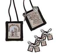 TALPGOD Scapulars Catholic, Brown Scapular Of Our Lady Of Mount Carmel, Pack Of 3, Wool, No Gemstone