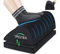 TALSTILA Foot Rest for Under Desk at Work, Ergonomic Adjustable Memory Foam Footrest, Black, Compact, Special Feature: Adjustable