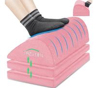 TALSTILA Foot Rest for Under Desk at Work, Footrest with Feet Warm Pocket, Ergonomic 3 Adjustable Heights Footrest, Under Desk Footrest, for Office Desk & Office Chair - Back & Leg Pain Relief