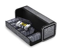 TALVOLC M Aesthetic Pill Organizer 7 Day AM PM, Discreet 2 Times a Day Weekly Pill Box with Double Protection Shell, Large Capacity Portable Vitamin Case for Travel Meds & Medicine Organizer (Silver)