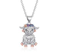 TALYKONG Corgi/Pug/Pig/Penguin/Frog/Fox/Sloth/Mushroom Necklace for Women Animals Pendant Necklace Gifts, S, Brass, No Gemstone