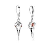 TALYKONG Gothic Earrings for Women Black Rose Flower/Bat/Skeleton Hand/Black Cross/Snake/Raven/Tulip Leverback Christmas Halloween Earrings for Women, Brass, Cubic Zirconia