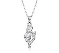 TALYKONG Mothers Day Gifts for Mom/Nana/Grandma/Granddaughter Infinity Heart Necklace for Women Birthday Christmas Gifts, S, Brass, No Gemstone