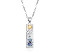 TALYKONG Mountain Necklace for Women,Gift for Skiers, Hikers,Nature Lovers,Climbers,Campers