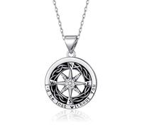 TALYKONG Sobriety Crystal/Abalone Shell/Star of David/Cross Tree of Life/Lotus/Compass Celtic Necklace Jewelry Gifts for Women, Brass, Cubic Zirconia