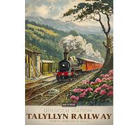 Talyllyn Railway - Vintage A4 Tech Poster Celebrating Scientific Progress Industrial Design Style Wall Art for Study Office Decor Gift for Innovators