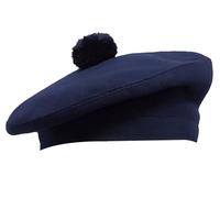 Tam O Shanter Hat Bonnet Beret Balmoral Scottish Army Cap - Blue Size 56