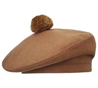 Tam O Shanter Hat Bonnet Beret Balmoral Scottish Army Cap - Camel Size 56