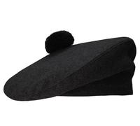 Tam O Shanter Hat Bonnet Beret Balmoral Scottish Army Cap - Charcoal Grey Size 58
