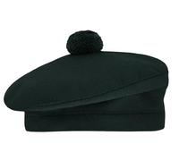 Tam O Shanter Hat Bonnet Beret Balmoral Scottish Army Cap - Green Size 57