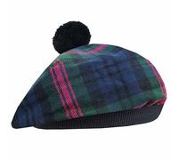 Tam O' Shanter Hat - Classic Tammy Hat Acrylic Wool Flat Bonnet Pom Pom - Perfect Scottish Tartan Beret Style Cap Daily Wear - One Size Fits All (UK, Alpha, One Size, Baird Modern)
