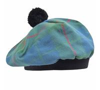 Tam O' Shanter Hat - Classic Tammy Hat Acrylic Wool Flat Bonnet Pom Pom - Perfect Scottish Tartan Beret Style Cap Daily Wear - One Size Fits All (UK, Alpha, One Size, Barclay Hunting Ancient)