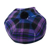 Tam O' Shanter Hat - Classic Tammy Hat Acrylic Wool Flat Bonnet Pom Pom - Perfect Scottish Tartan Beret Style Cap Daily Wear - One Size Fits All (UK, Alpha, One Size, Pride of Scotland)