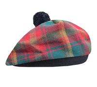 Tam O' Shanter Hat - Classic Tammy Hat Acrylic Wool Flat Bonnet Pom Pom - Perfect Scottish Tartan Beret Style Cap Daily Wear - One Size Fits All (UK, Alpha, One Size, Maple Leaf)