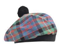 Tam O' Shanter Hat - Classic Tammy Hat Acrylic Wool Flat Bonnet Pom Pom - Perfect Scottish Tartan Beret Style Cap Daily Wear - One Size Fits All (UK, Alpha, One Size, MacDonell of Glengarry)